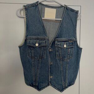 MOTHER Superior Light Denim Tank Vest